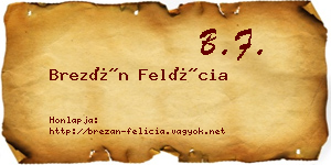 Brezán Felícia névjegykártya